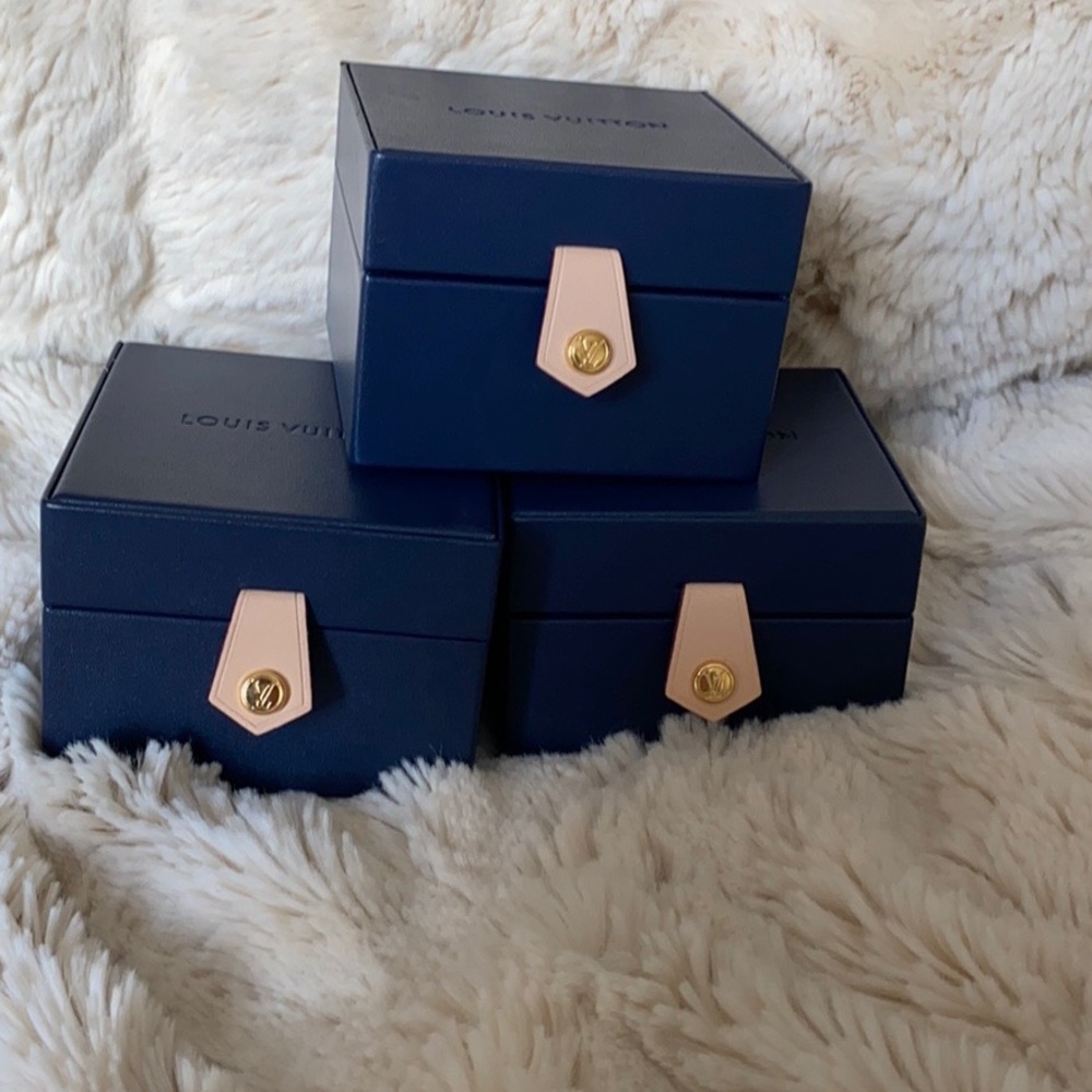 Louis Vuitton fine jewelry leather boxes.